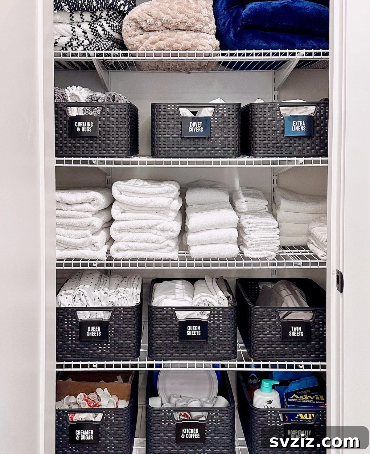 31 Genius Organizing Hacks to Declutter Your Life 8 Organizing Bins for Linens