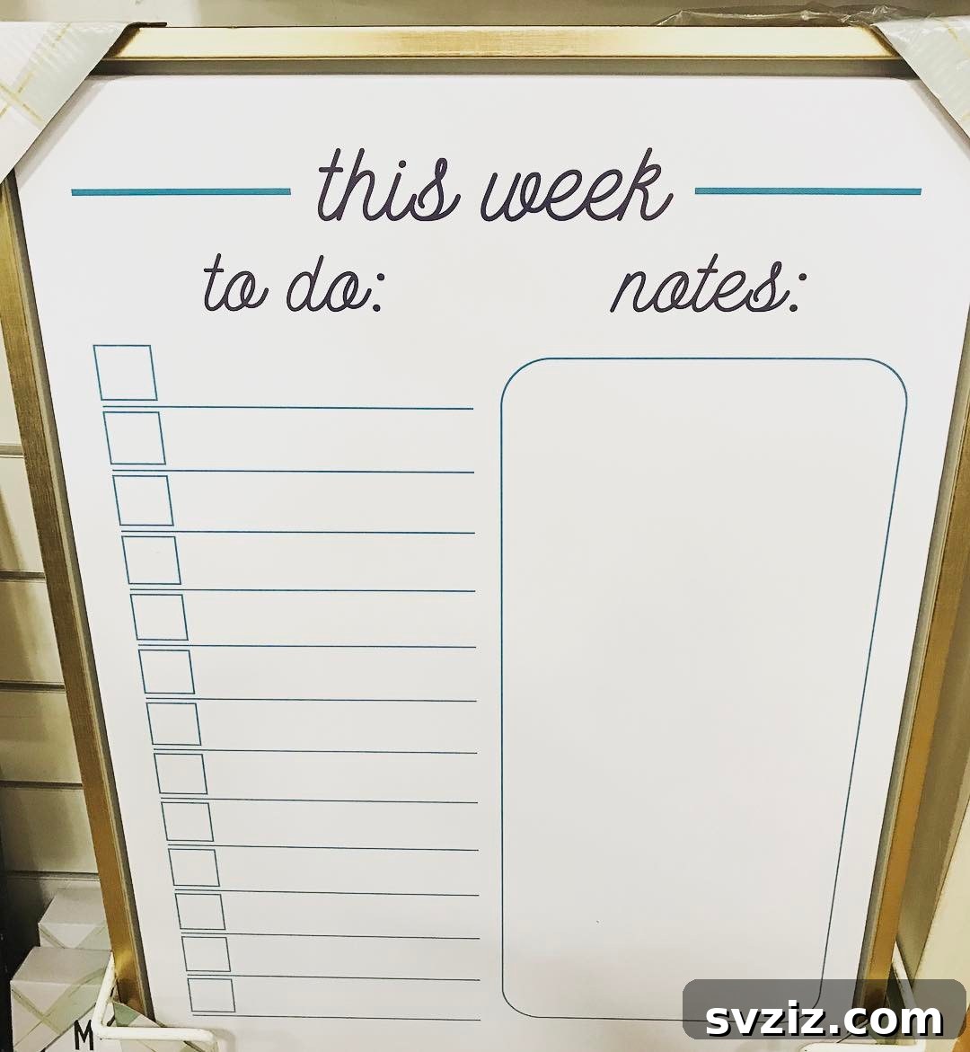 17 Whiteboard Hacks: Genius Organization for Home & Office 8 weekly to-do list