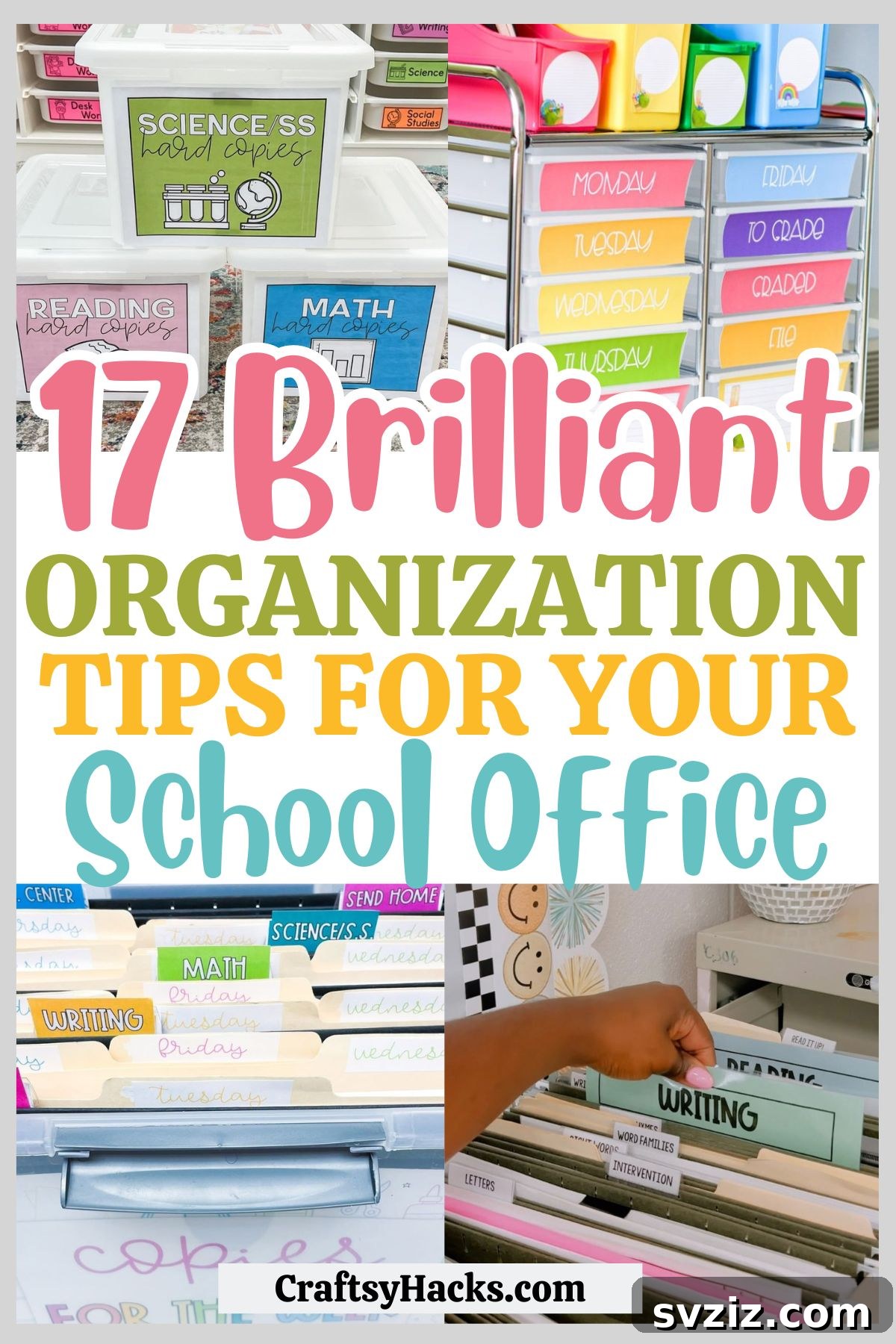 17 Genius School Office Organization Hacks 2 Organize your school office with these clever office organization ideas. Maximize your workspace using storage solutions and innovative desk organization tips that keep everything neat and accessible.