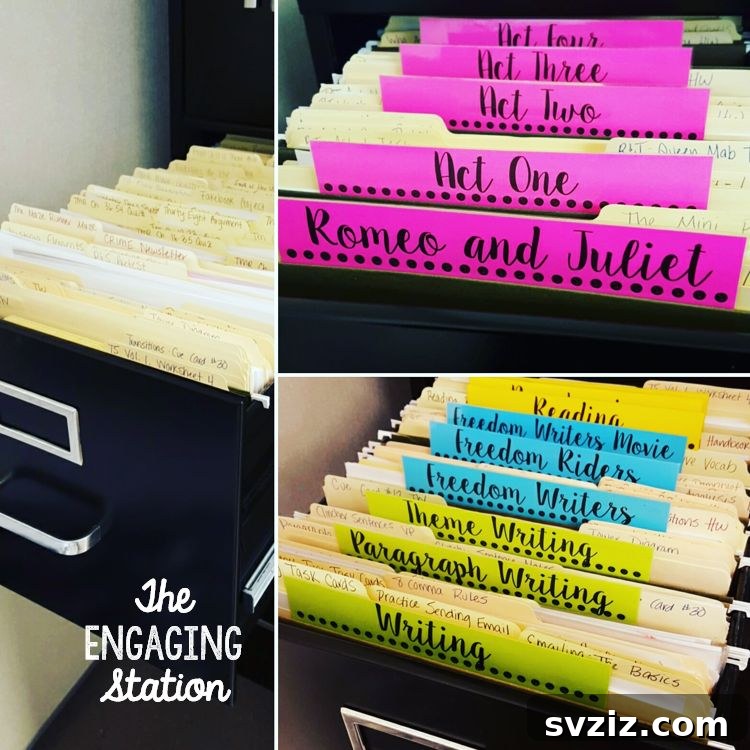 17 Genius School Office Organization Hacks 13 Color-coded filing cabinet drawers, making it easier to locate specific documents quickly.