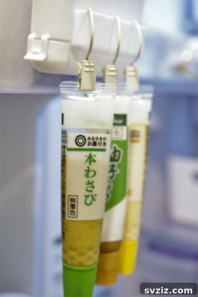 Store Condiment Tubes with curtain clips