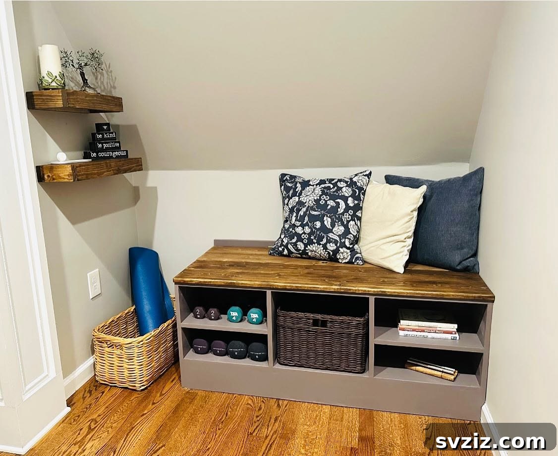 21 Genius Solutions for Home Gym Organization 12 exercise nook