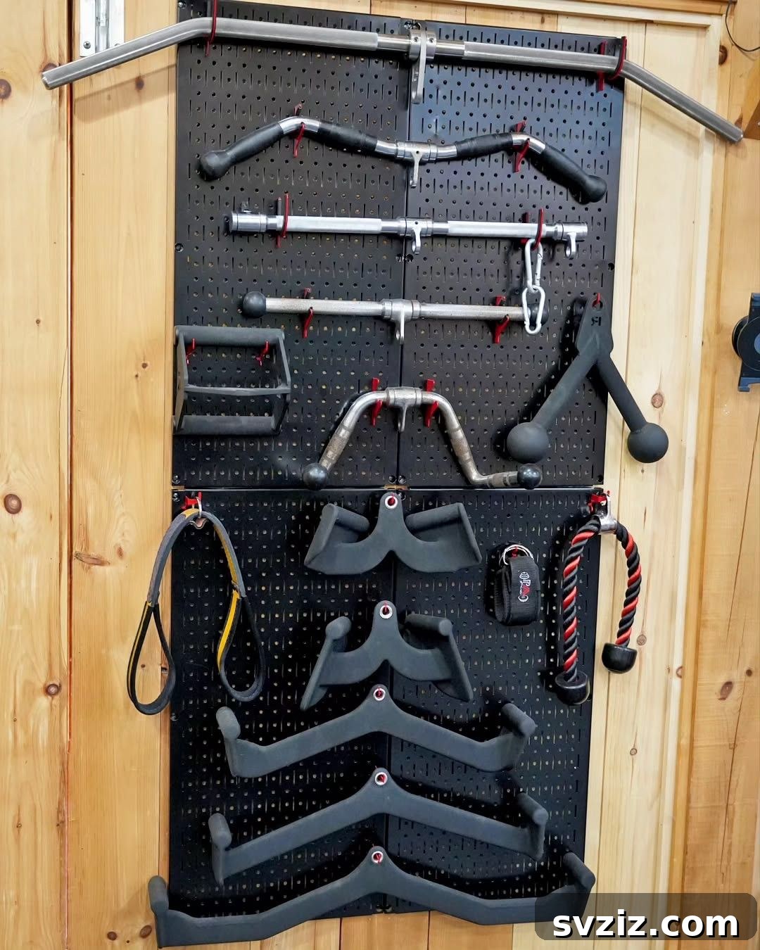 21 Genius Solutions for Home Gym Organization 20 pegboard storage