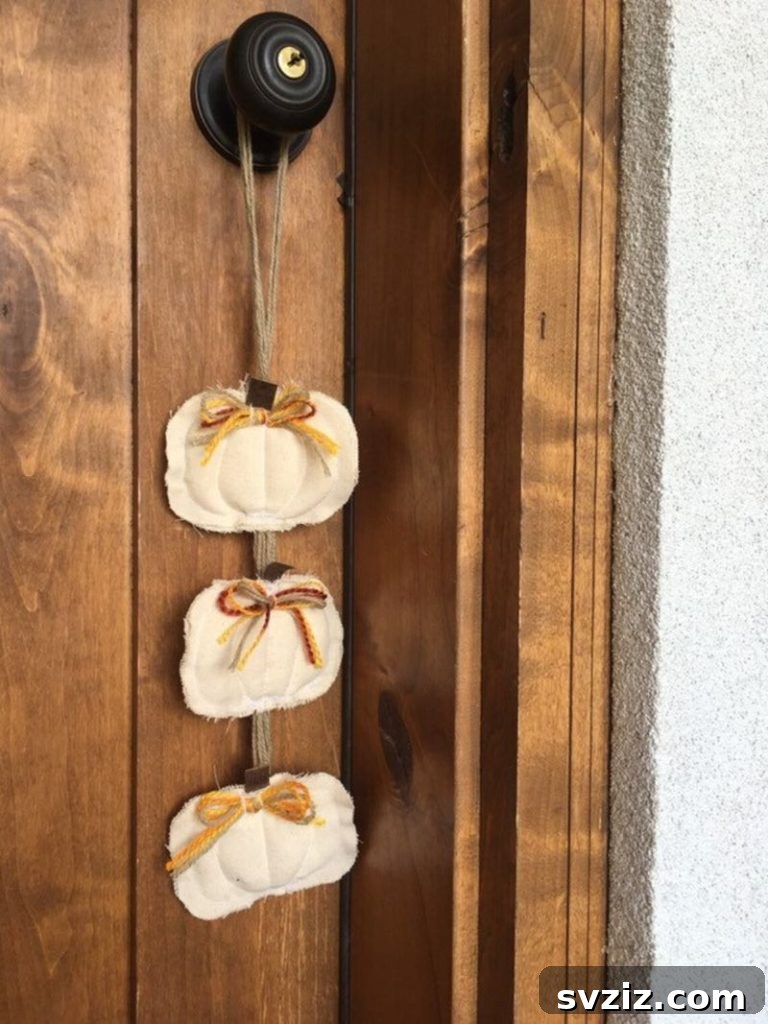  Pumpkin Door Knob Hanger
