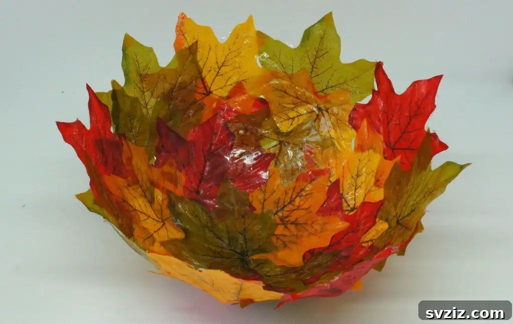  DIY fall leaf bowl/basket