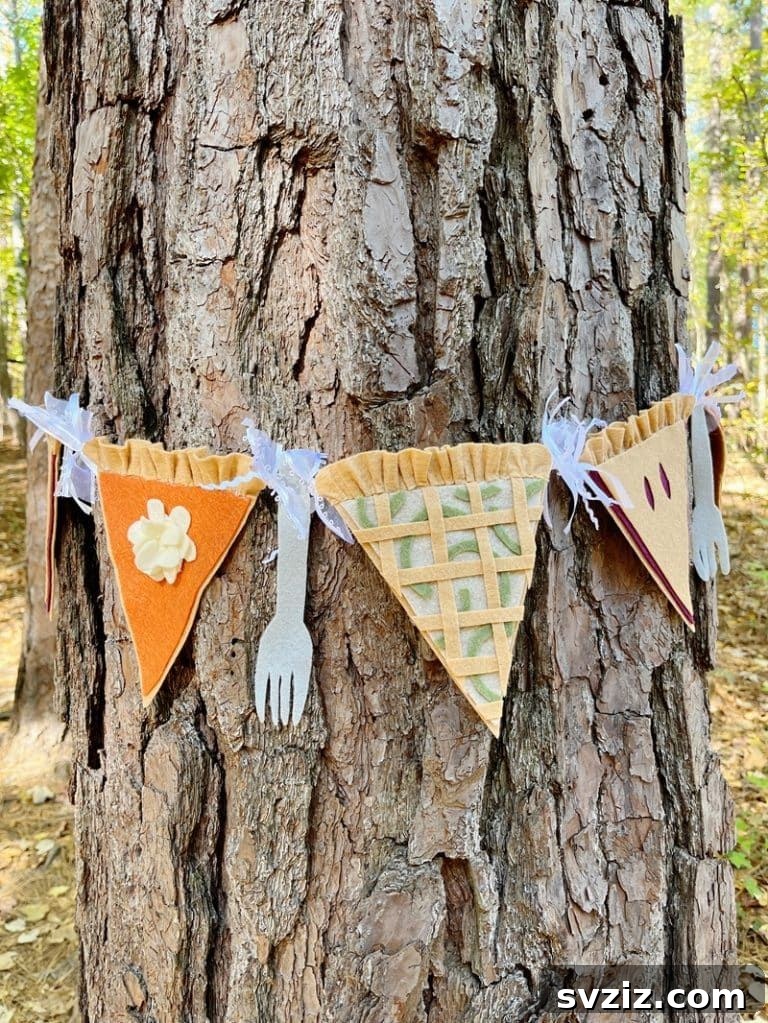 DIY Thanksgiving Pie Banner with Kunin Felt