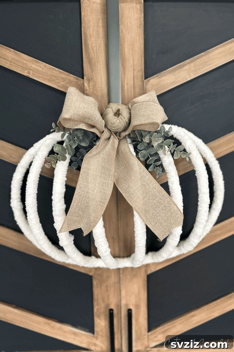 Shabby Chic Dollar Tree Pumpkin Wreath