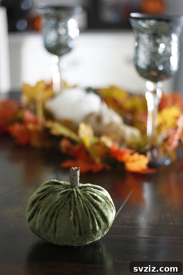 DIY Velvet Pumpkins