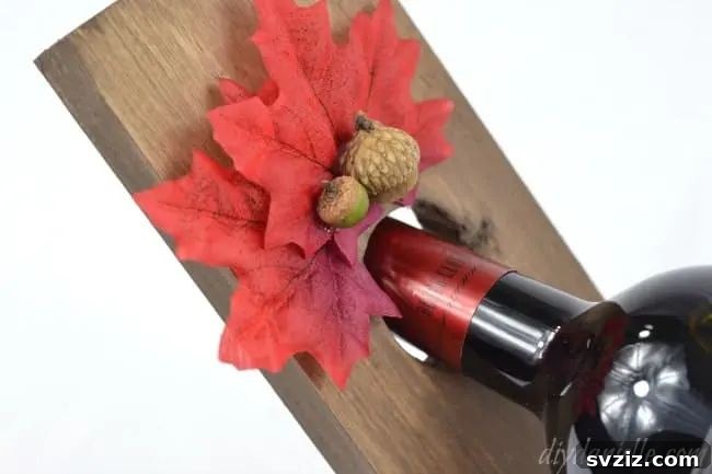 DIY Fall Themed Balancing Wine Holder