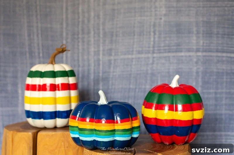 striped pumpkins