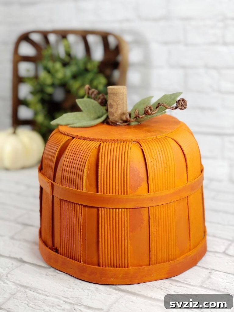 DIY Pumpkin Bushel Basket