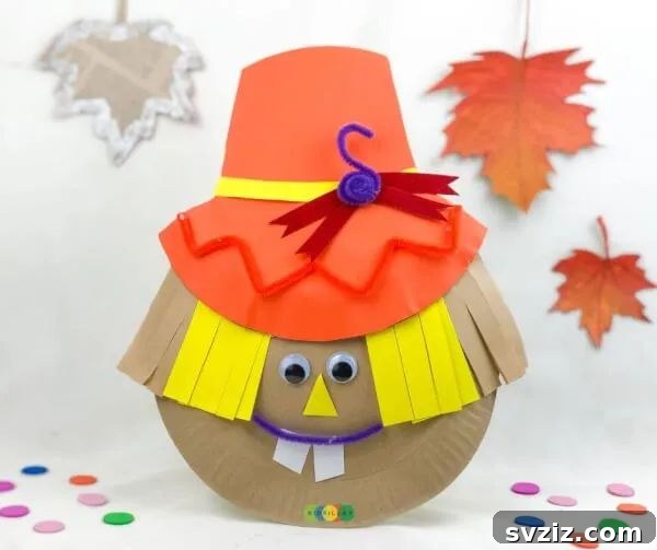Paper Plate Scarecrow Craft