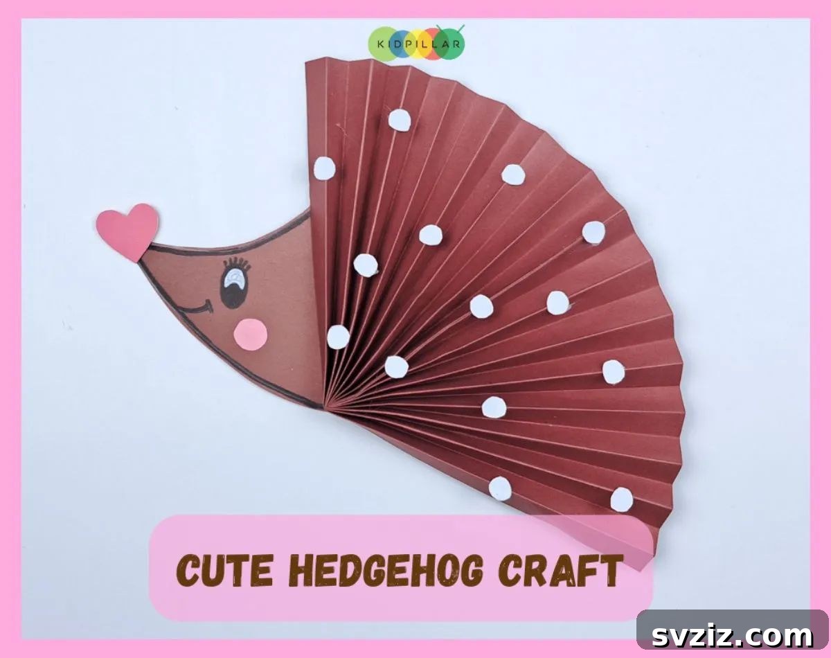 hedgehog paper craft