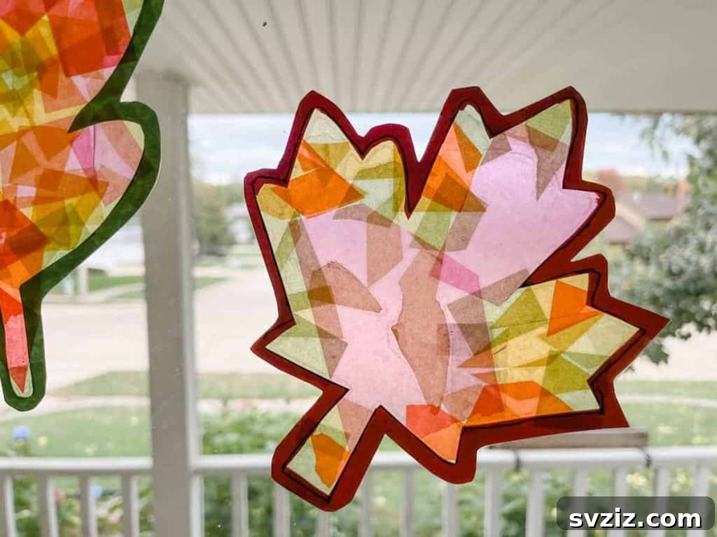 fall leaf suncatchers