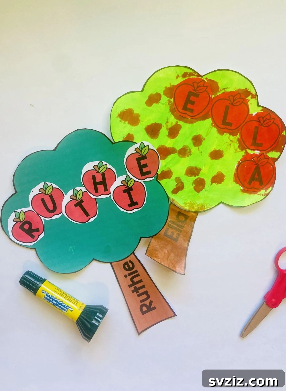 Apple Tree Name Craft And Counting Activity