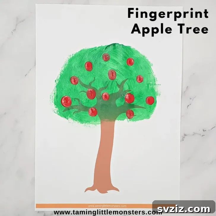 Fingerprint Apple Tree Art