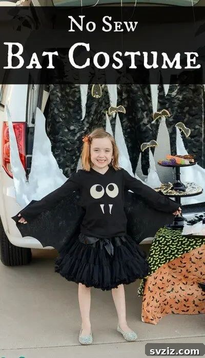 Easy No Sew Bat Halloween Costume for Kids