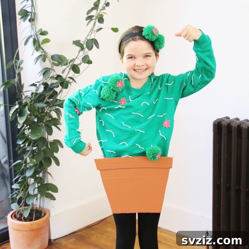 Adorable DIY Cute Cactus Halloween Costume