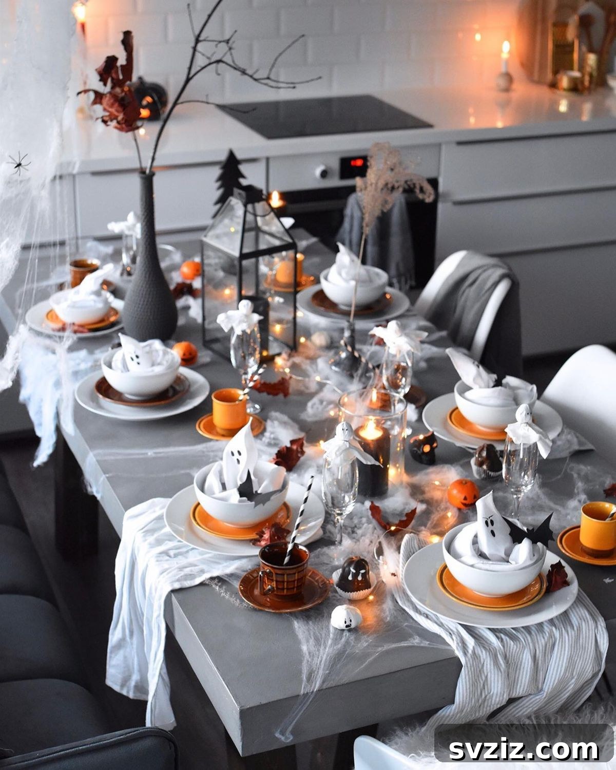 Transform Your Table: Haunting Halloween Decor Inspirations 11 garlic ghosts