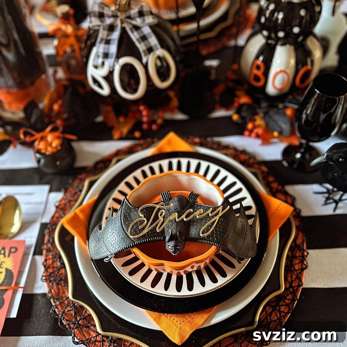 Transform Your Table: Haunting Halloween Decor Inspirations 13 Spooky Bat Place Names