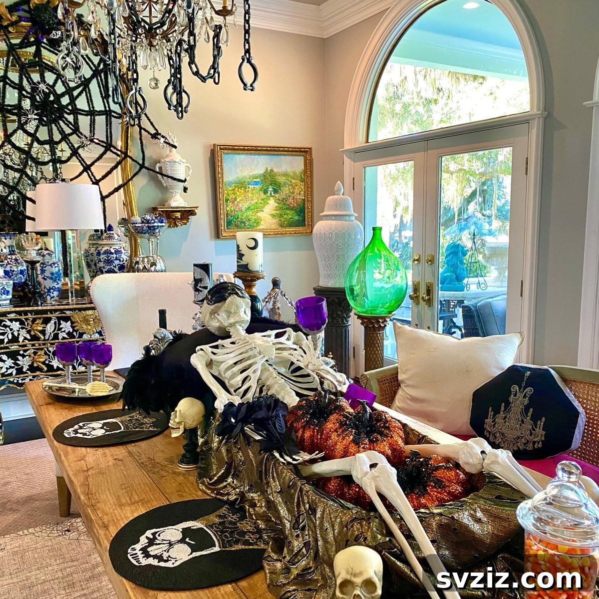Transform Your Table: Haunting Halloween Decor Inspirations 21 Skeleton in a Coffin