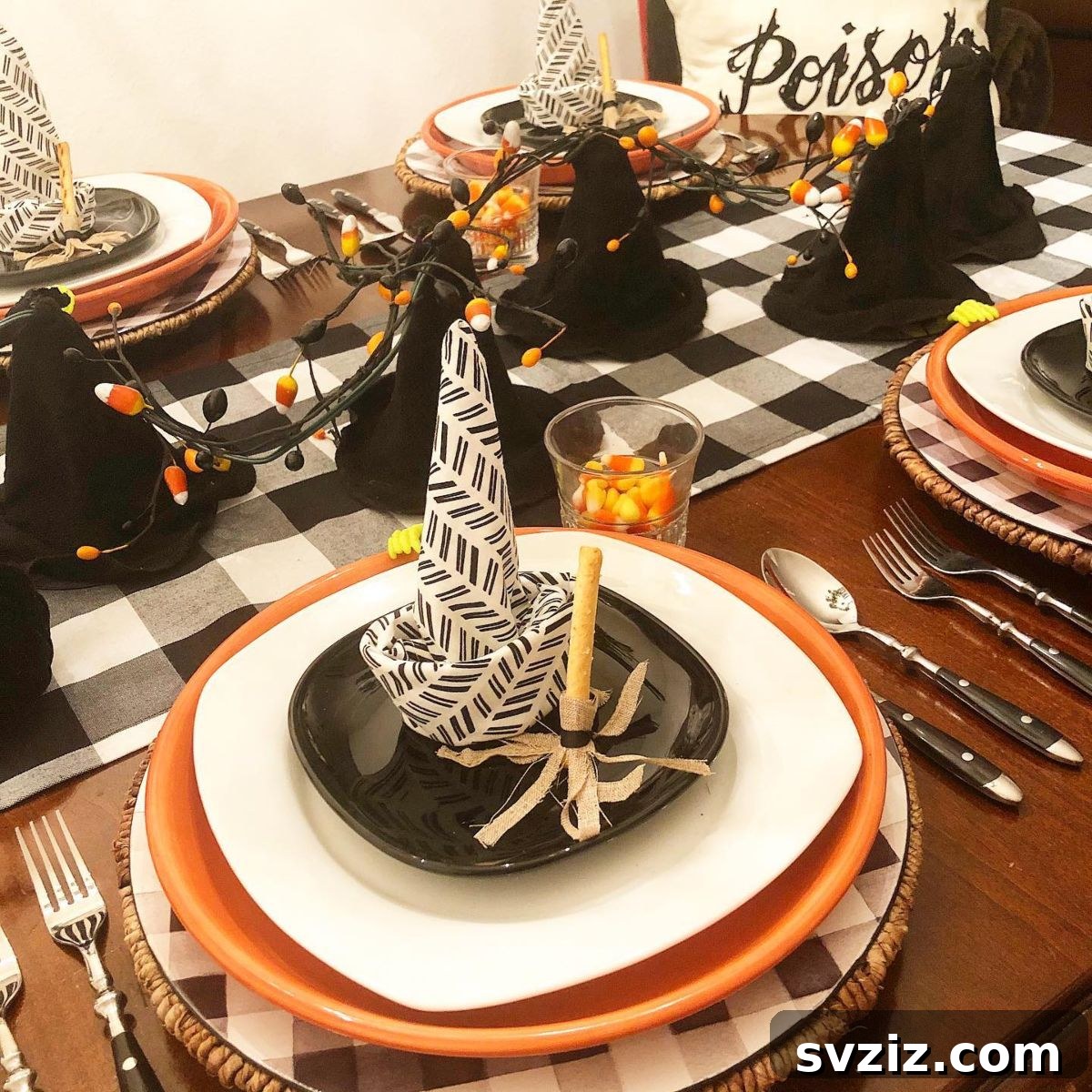 Transform Your Table: Haunting Halloween Decor Inspirations 6 witch hat and broom