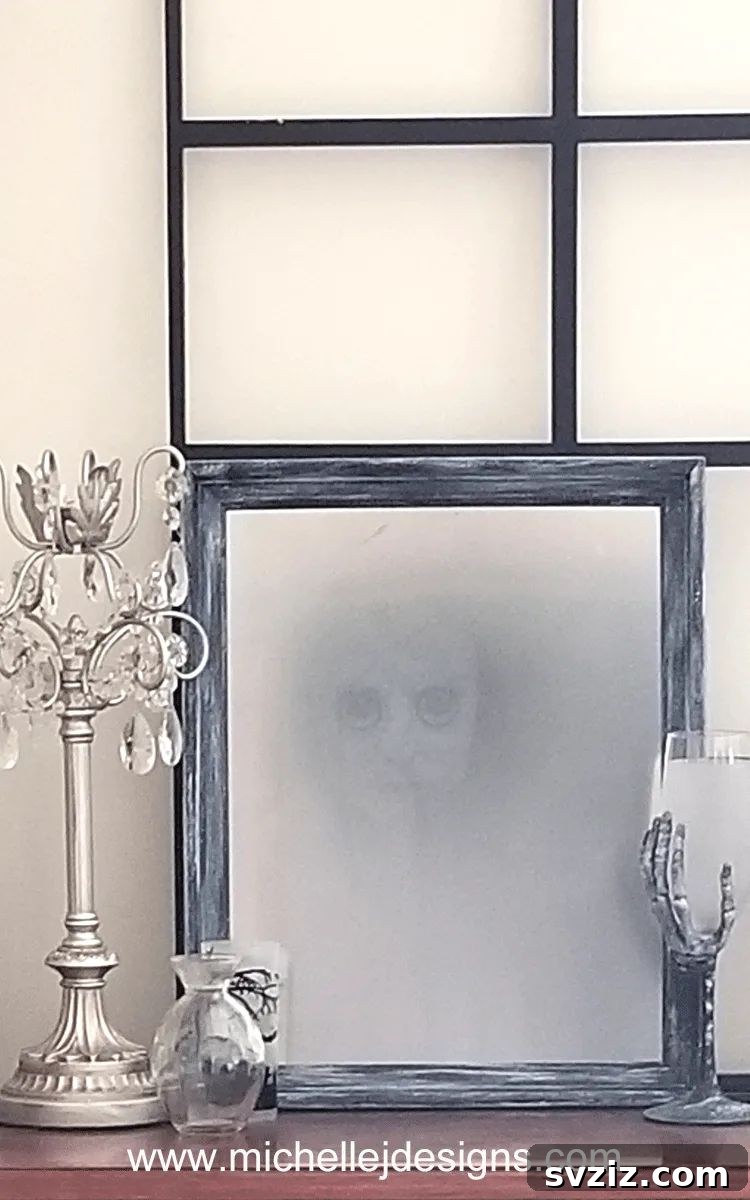 Spine-Chilling Interiors: 31 Scary Halloween Decor Ideas 17 Haunted Halloween Mirror