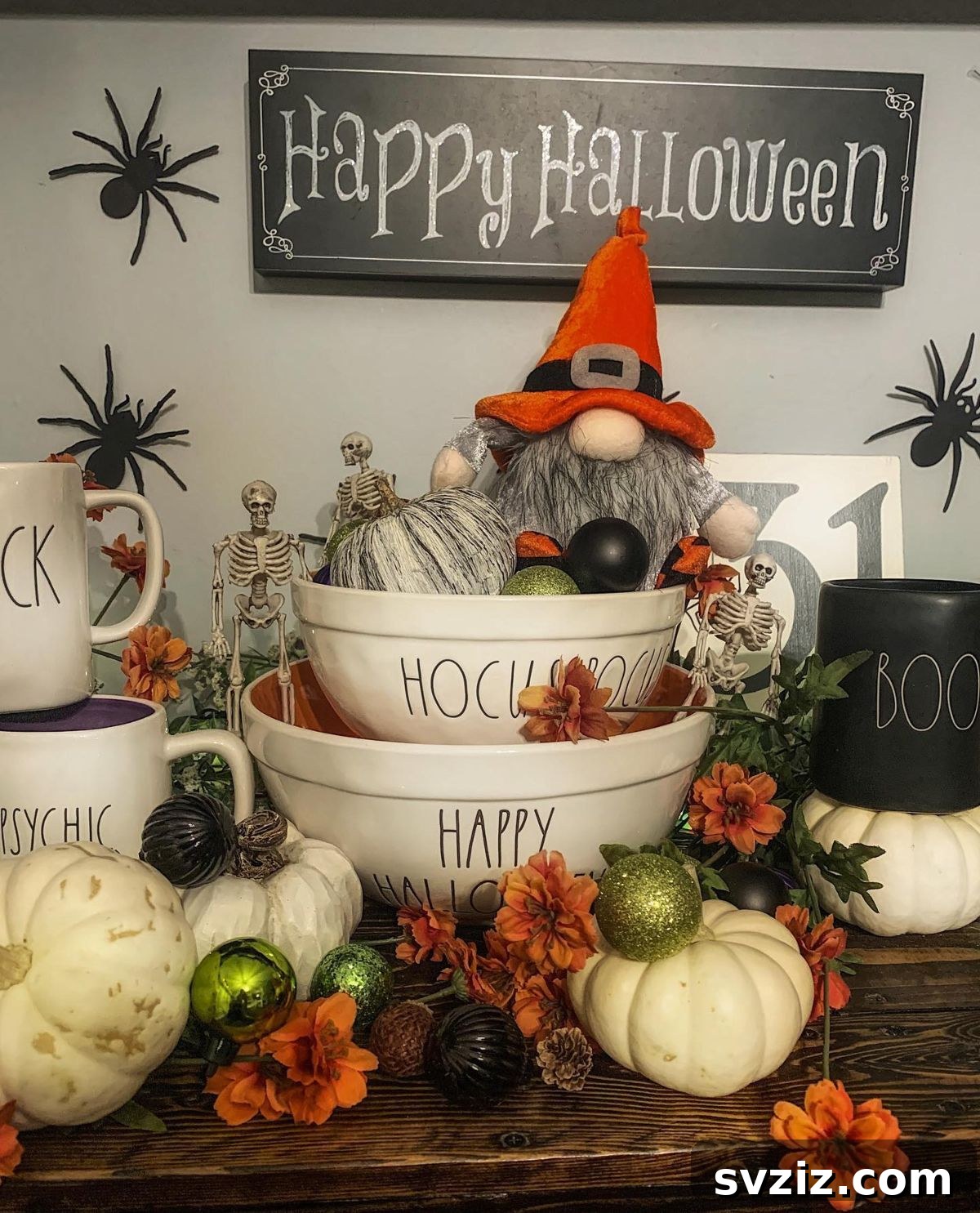 Spine-Chilling Interiors: 31 Scary Halloween Decor Ideas 25 Farmhouse Halloween Decor