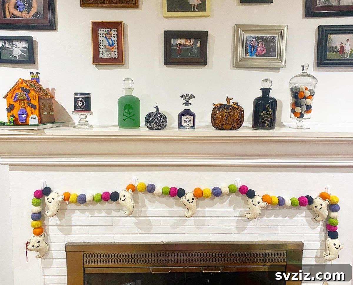 Spine-Chilling Interiors: 31 Scary Halloween Decor Ideas 31 Halloween mantle