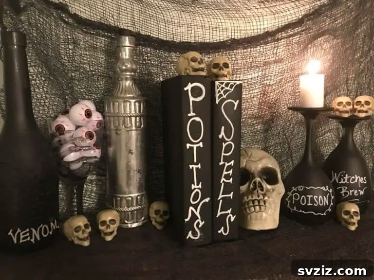 Spine-Chilling Interiors: 31 Scary Halloween Decor Ideas 5 DIY Hocus Pocus Decorations