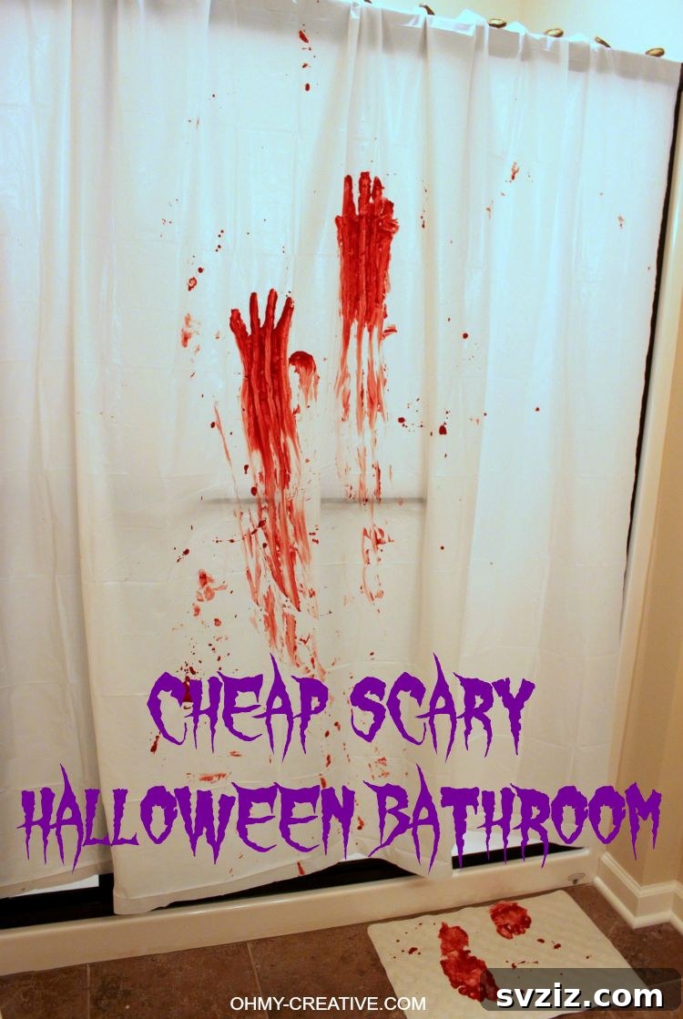 Spine-Chilling Interiors: 31 Scary Halloween Decor Ideas 8 Scary Halloween Party Bathroom