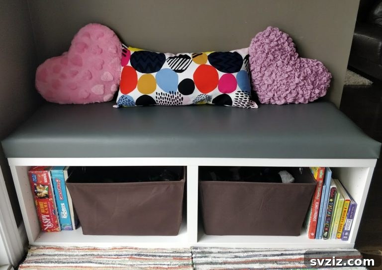 Multifunctional book bench for kids' room organization