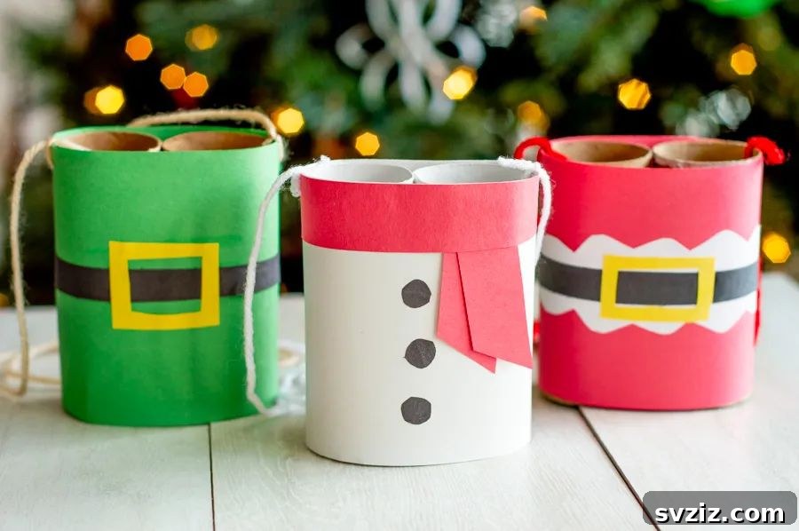 41 Quick & Easy Christmas Crafts to Finish in 15 Minutes 27 Fun Christmas Binoculars Craft from Repurposed Materials
