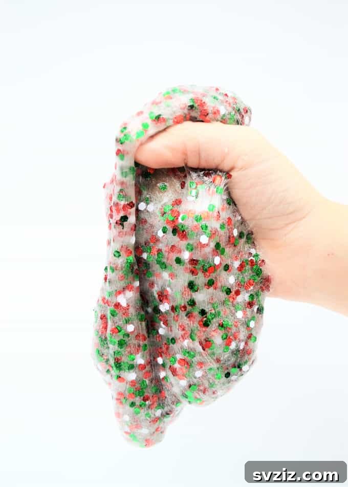 41 Quick & Easy Christmas Crafts to Finish in 15 Minutes 34 Sparkling Christmas Slime Recipe, a Fun Kids Gift Idea