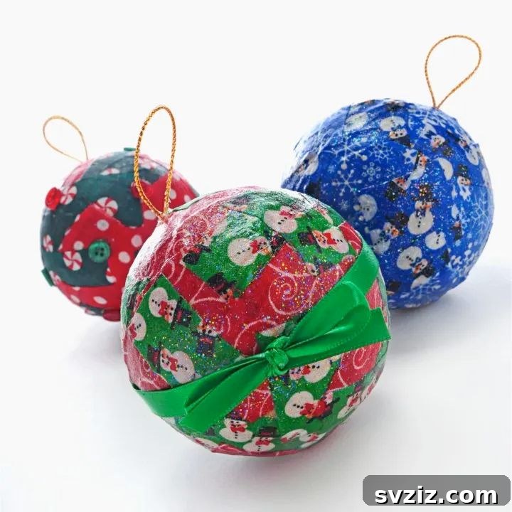 41 Quick & Easy Christmas Crafts to Finish in 15 Minutes 42 Creative Decoupage Ornaments for Festive Christmas Decor