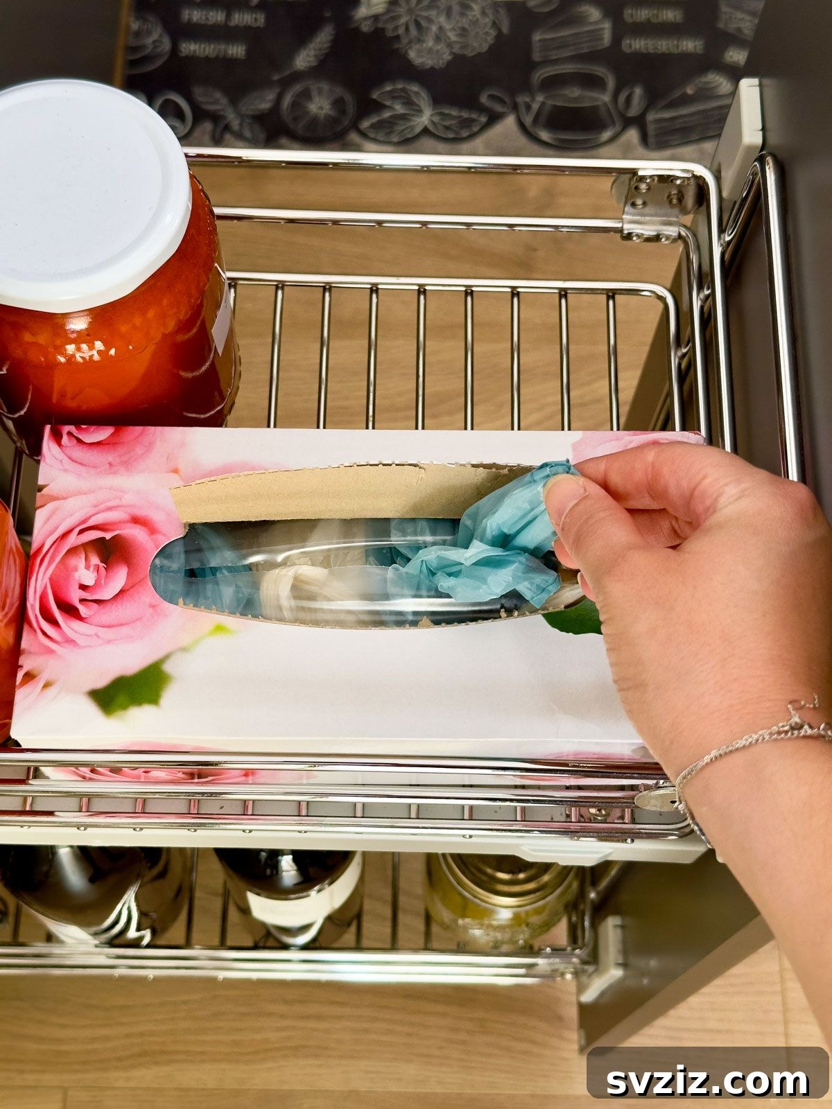 Store Plastic Bags in a Tissue Box