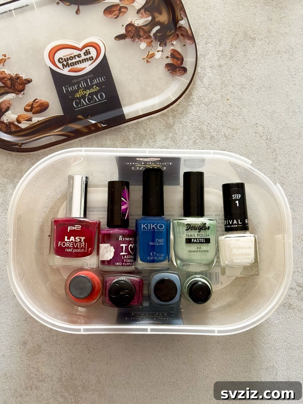  Empty Ice Cream Container to Store Nail Polish