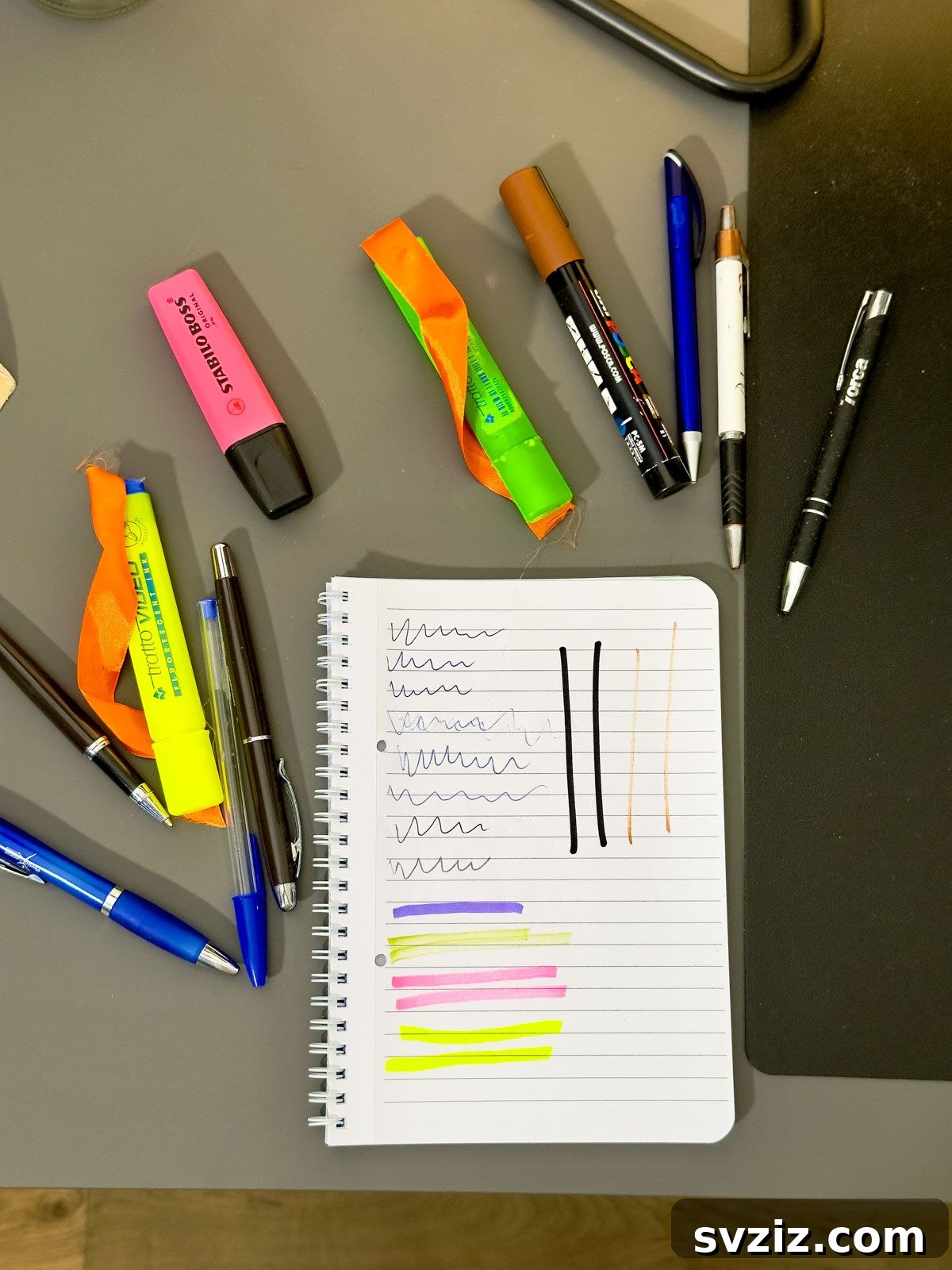 Sort through Stationery and Discard Dry Markers and Pens