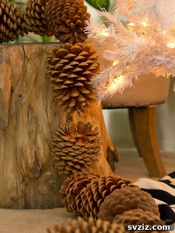 Delightful Pinecone Holiday Projects 12 Rustic DIY giant pinecone garlands for holiday decor