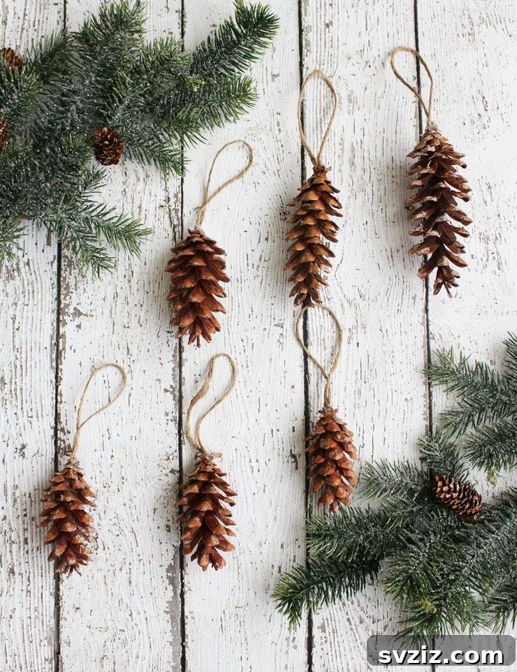 Delightful Pinecone Holiday Projects 23 Easy simple rustic pinecone Christmas ornaments with natural charm