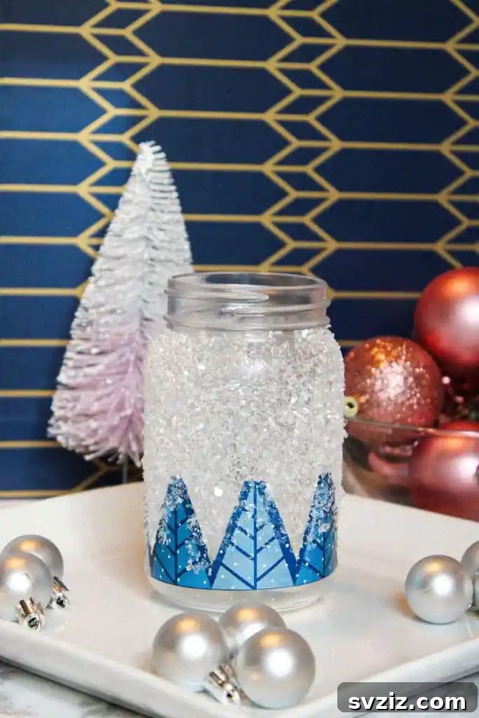 Frosted Mason Jar Luminaries