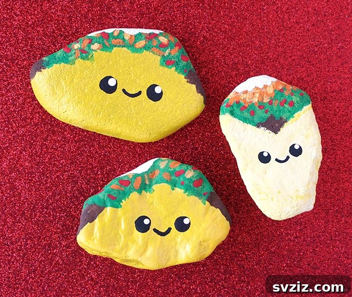 Taco Painted Rocks