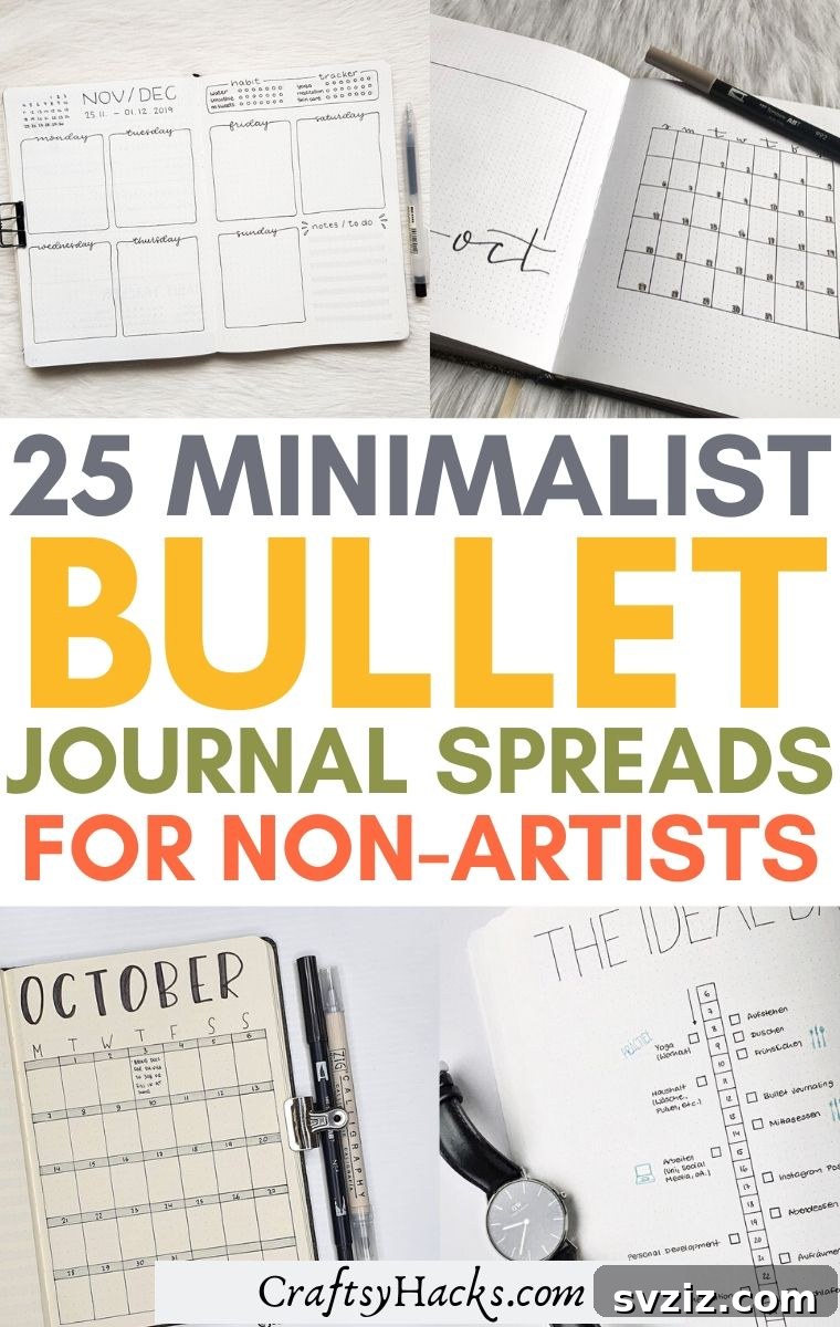 Minimalist Bullet Journal Spreads for Non-Artists: Simple and Functional Layouts