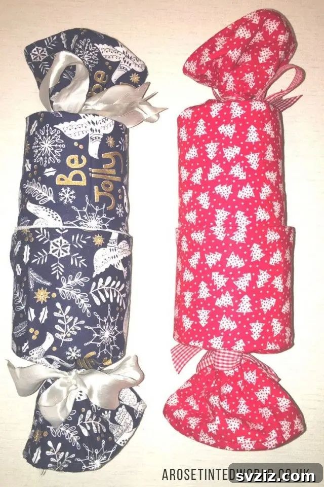 Eco-friendly Reusable Fabric Christmas Crackers