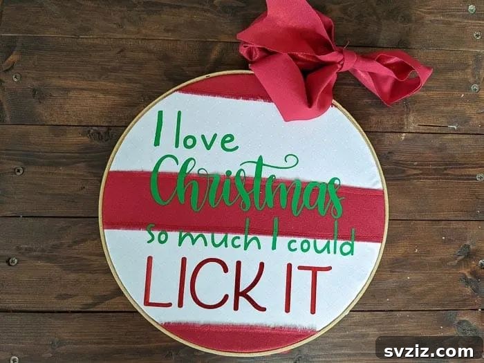 Festive Embroidery Hoop Christmas Signs