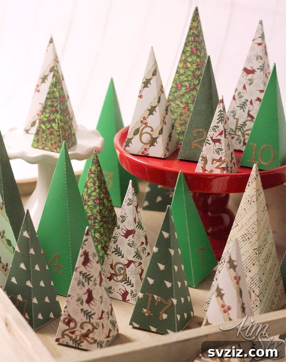 Creative Folded Paper Christmas Advent Calendar