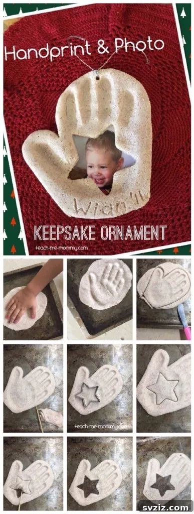 Precious Handprint Photo Keepsake Ornament for Family Memories