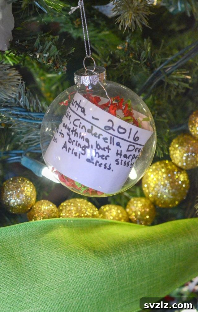 Elegant Wooden Christmas List Ornaments
