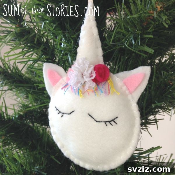 Magical Fluffy Unicorn Ornaments for Sewing Beginners