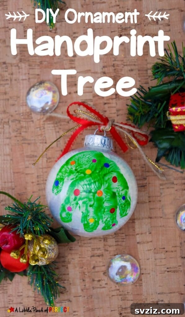 Unique Handprint Christmas Tree Ornaments for Kids